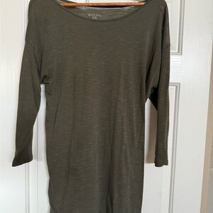 Merona Dark Olive Half Sleeve Top